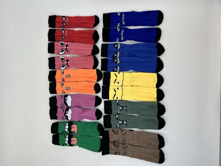 Custom Front Face Motif Crew Socks catalog product image