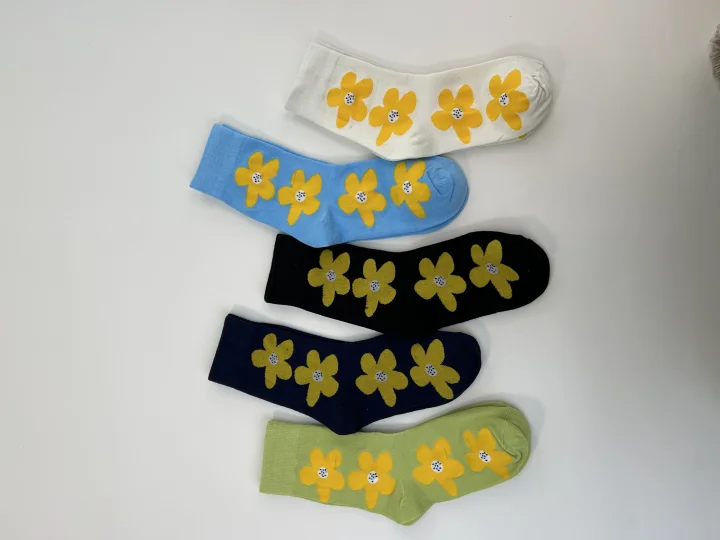 Custom Floral Crew Socks catalog product image