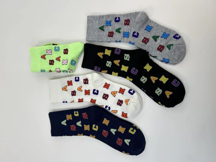 Custom Letter Crew Socks catalog product image