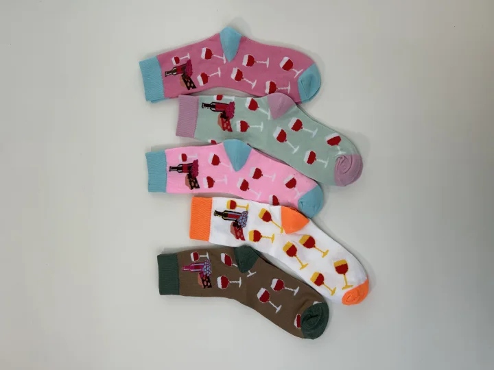 Custom Wine Glass Crew Socks catalog product image