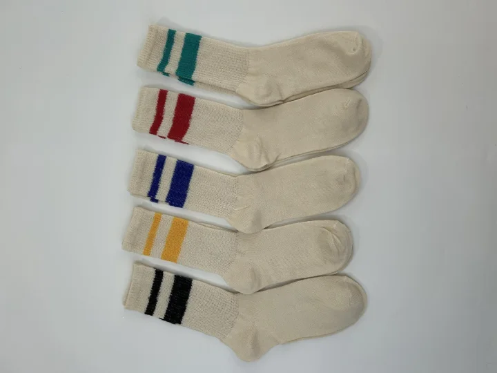 Custom Double-Stripe Crew Socks catalog product image