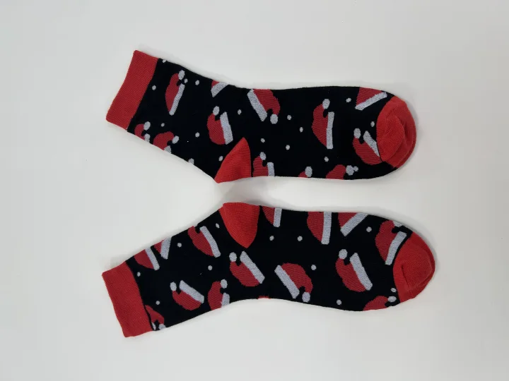 Custom Red Hat Christmas Crew Socks catalog product image