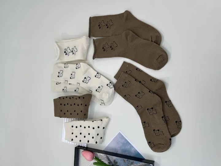 Custom Polka Dot Dog Crew Socks catalog product image