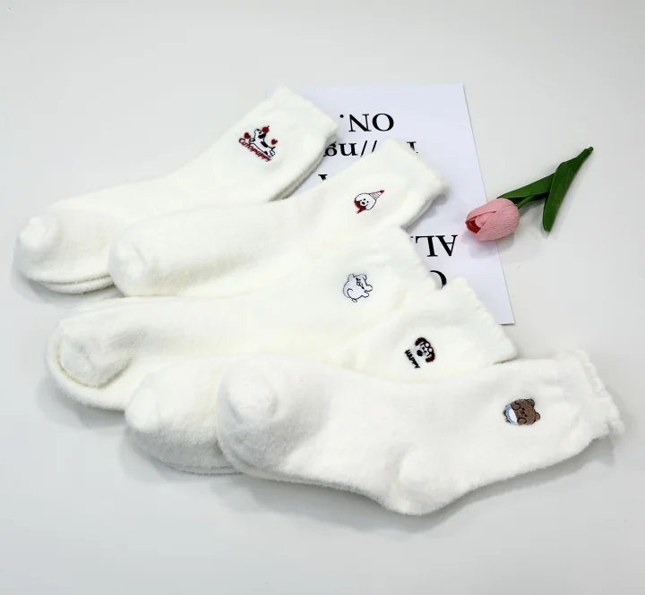 Custom Fuzzy Cartoon Crew Socks catalog product image