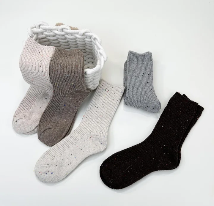Custom Wool Blend Polka Dot Crew Socks catalog product image