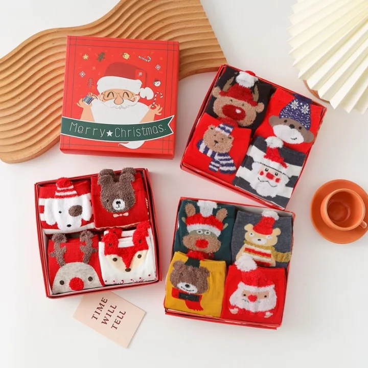 Custom Christmas Cartoon Crew Socks catalog product image