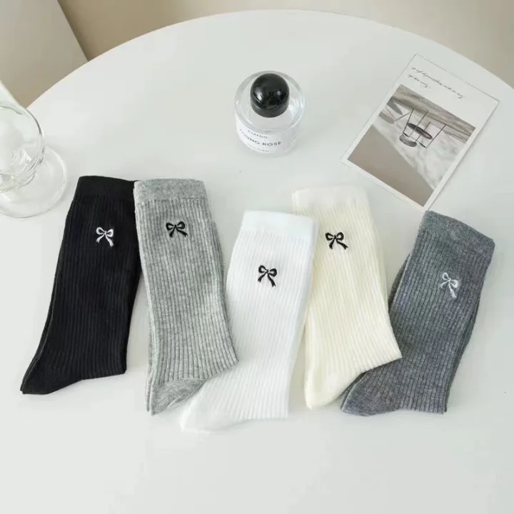 Custom Mid-Crew Bow Socks catalog product image