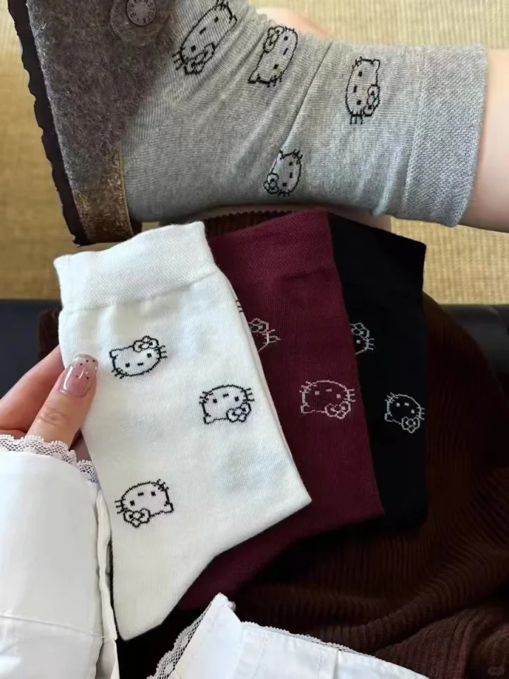 Custom Mid-Crew Cat Socks catalog product image