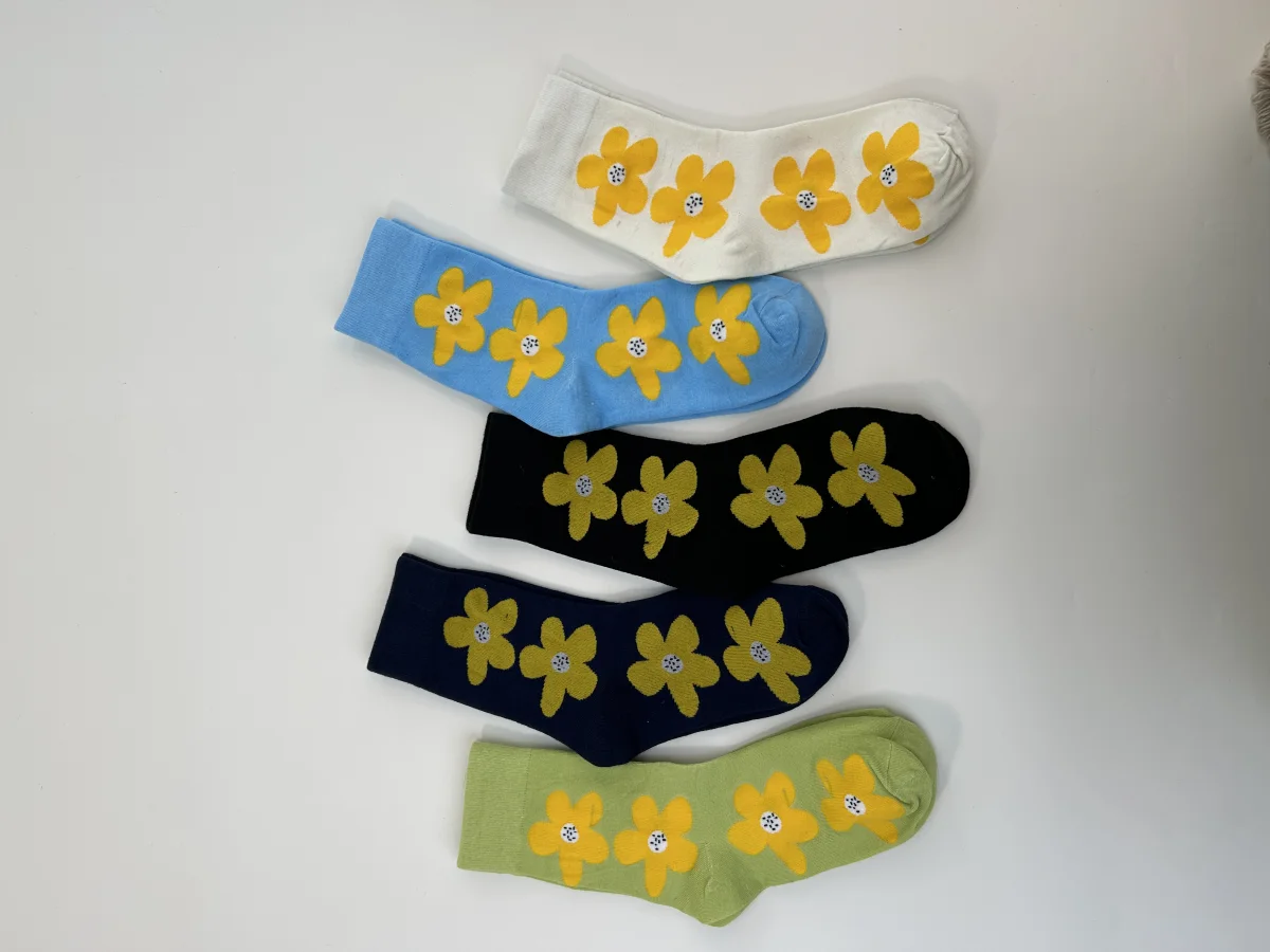 Custom Floral Crew Socks catalog product image