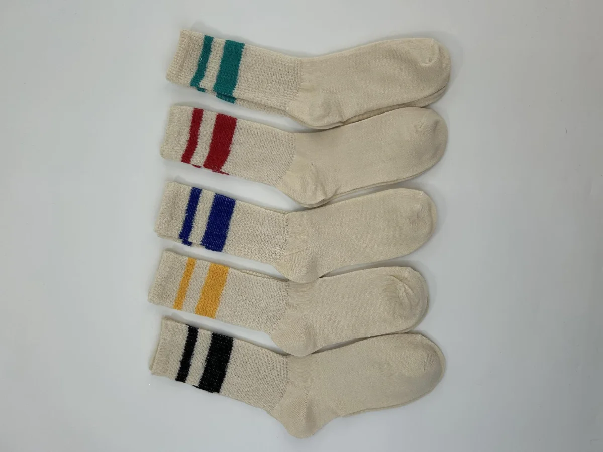 Custom Double-Stripe Crew Socks catalog product image