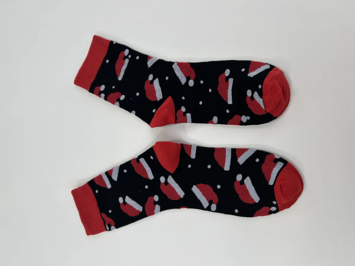 Custom Red Hat Christmas Crew Socks catalog product image