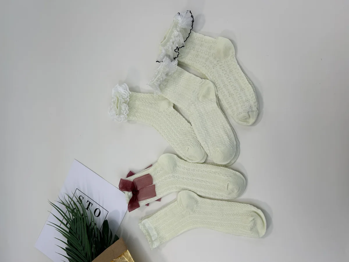 Custom Bow Motif Crew Socks catalog product image