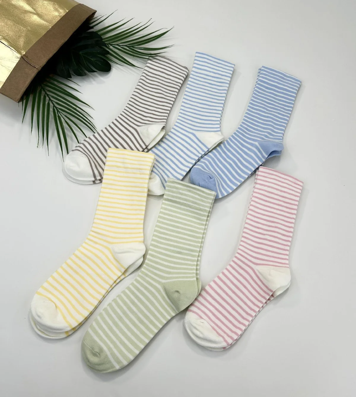 Custom Striped Crew Socks catalog product image
