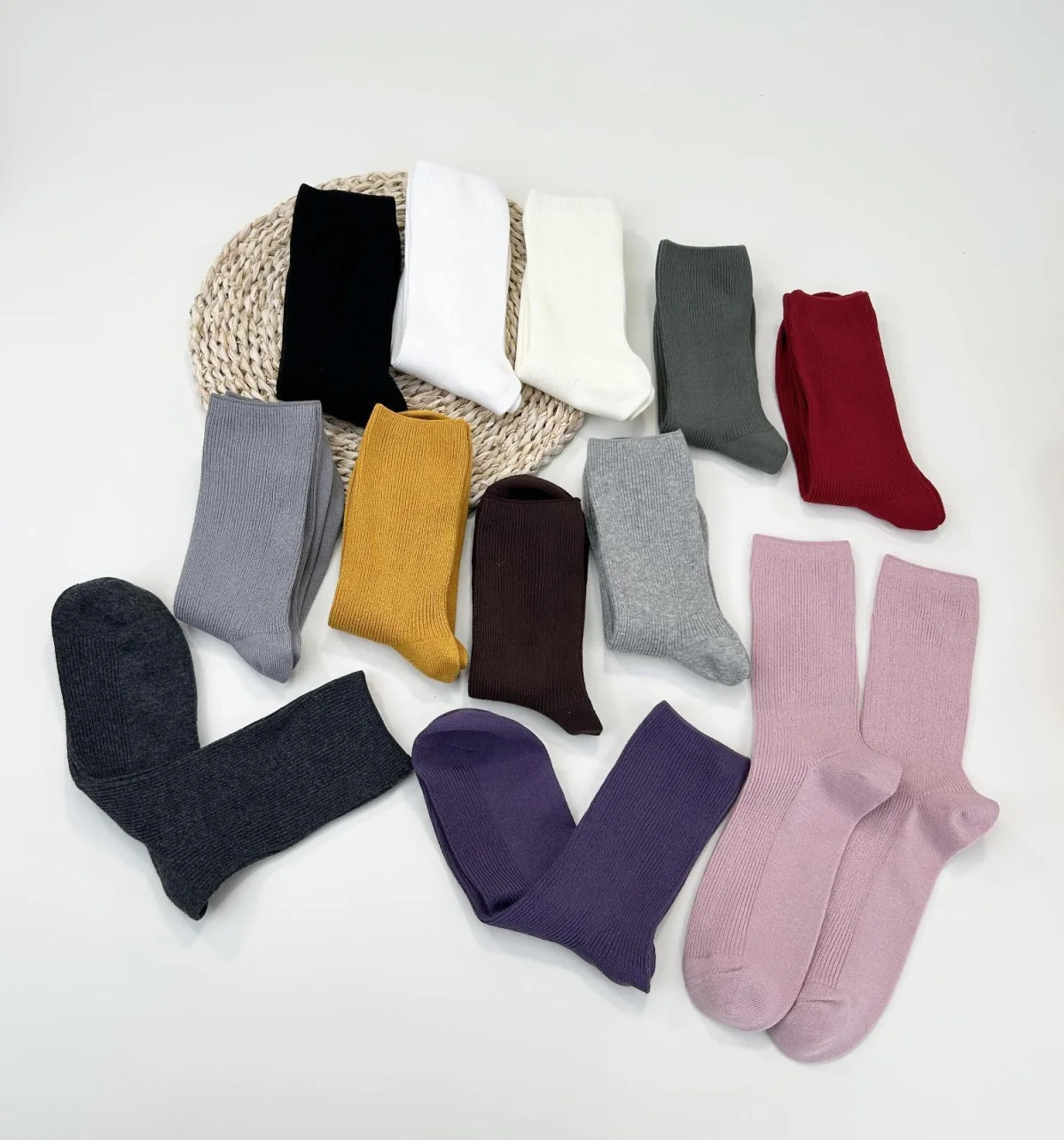 Custom Solid Color Crew Socks catalog product image